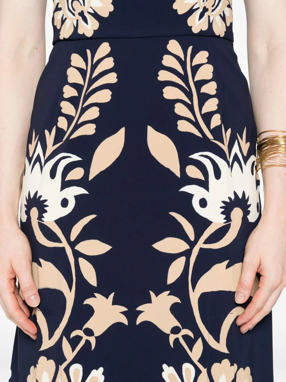 La DoubleJ Maxi-jurk met bloemenprint Blauw