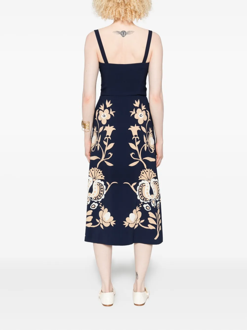 La DoubleJ Maxi-jurk met bloemenprint Blauw