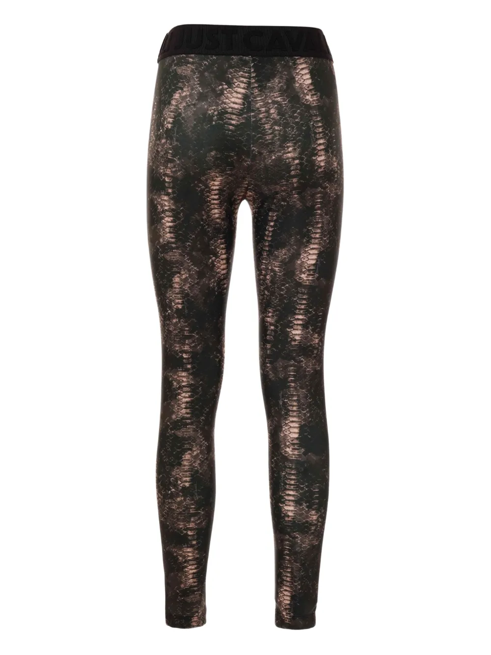 Just Cavalli snakeskin-print leggings - Bruin