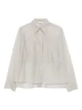 Peserico button-fastening cotton-silk shirt - Grey