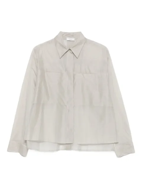 Peserico button-fastening cotton-silk shirt