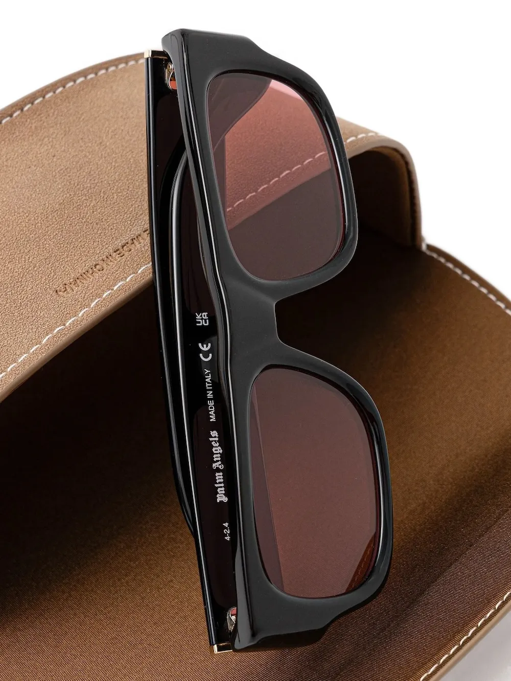 Palm Angels Eyewear Zonnebril met rechthoekig montuur - Zwart
