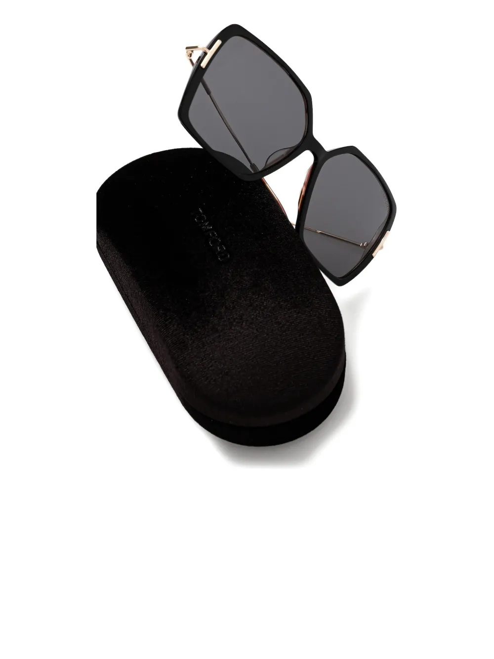 Saint Laurent Eyewear Zonnebril met geometrisch montuur Zwart
