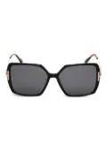 Saint Laurent Eyewear geometric-frame sunglasses - Black