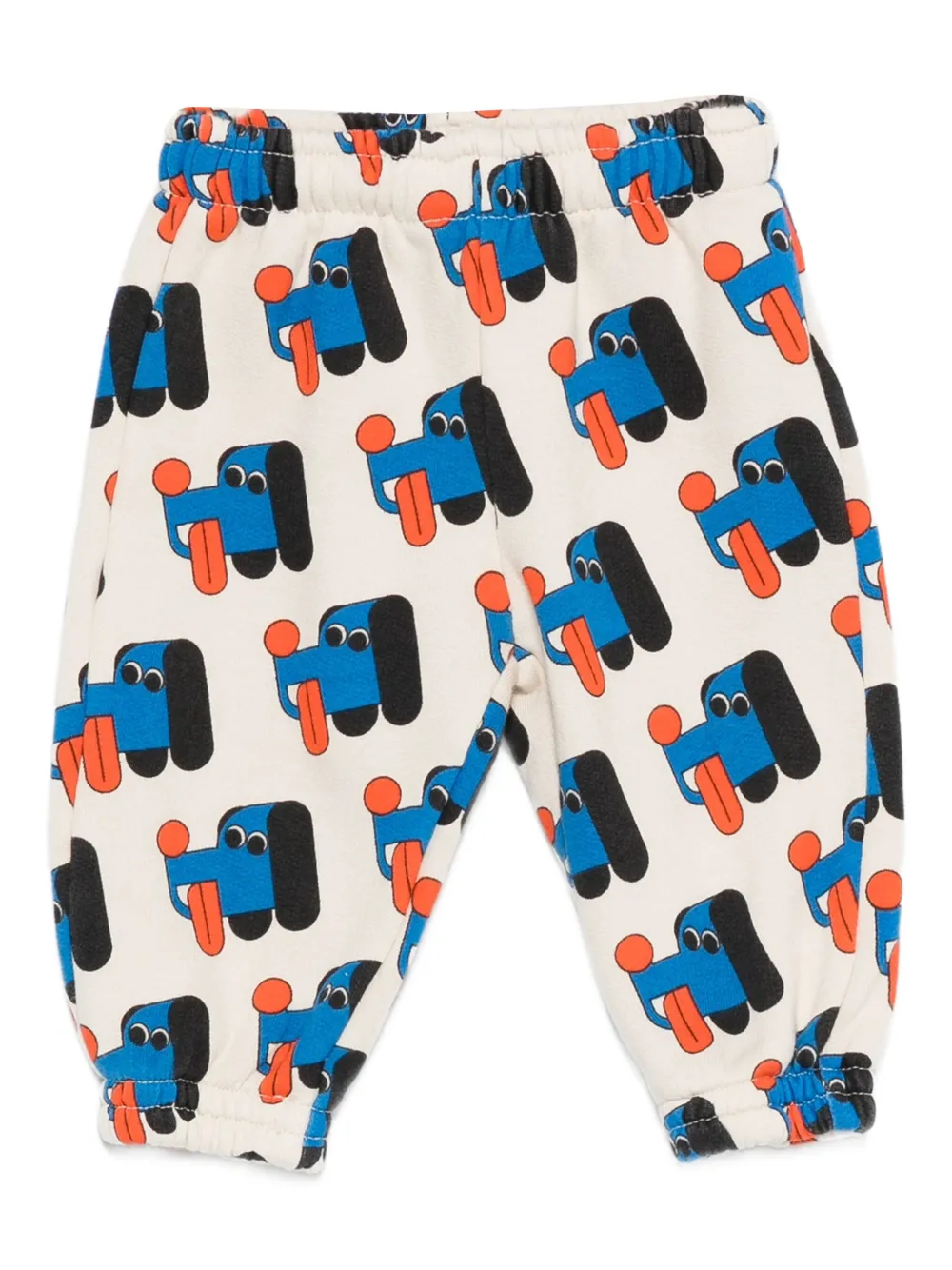 Bobo Choses Broek met hondenprint Beige
