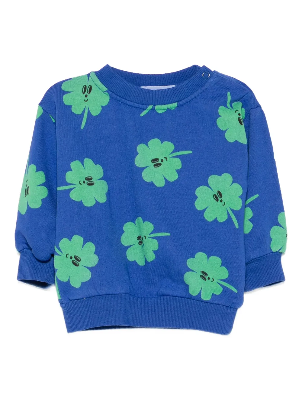 Bobo Choses Sweater met klaverprint Blauw