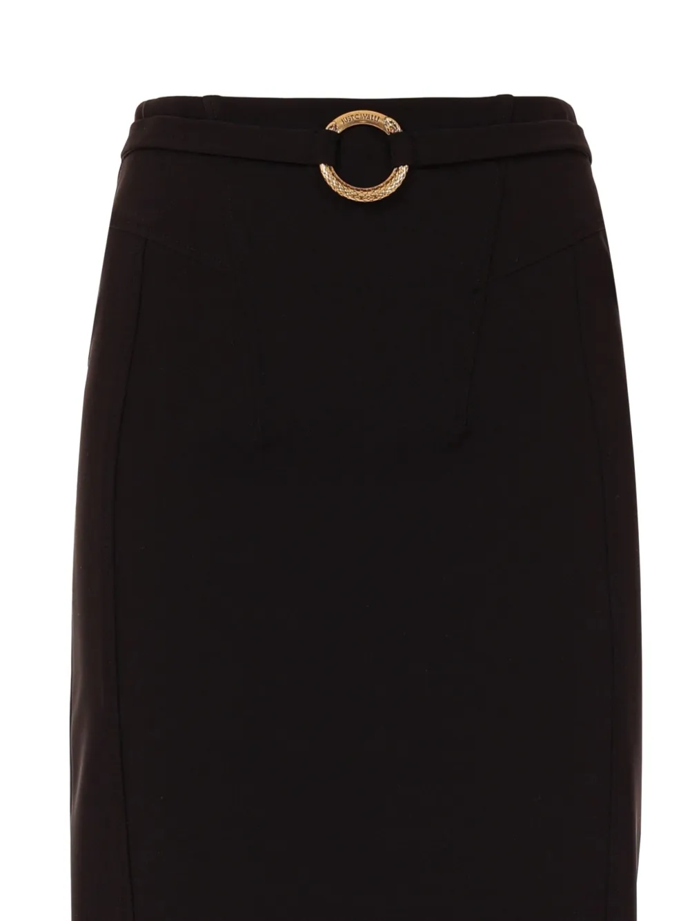 Just Cavalli Midi Pencil Skirt With Ring Detail In Black