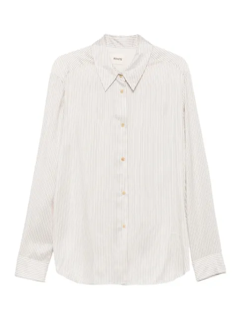 KHAITE stripe-pattern long-sleeve shirt
