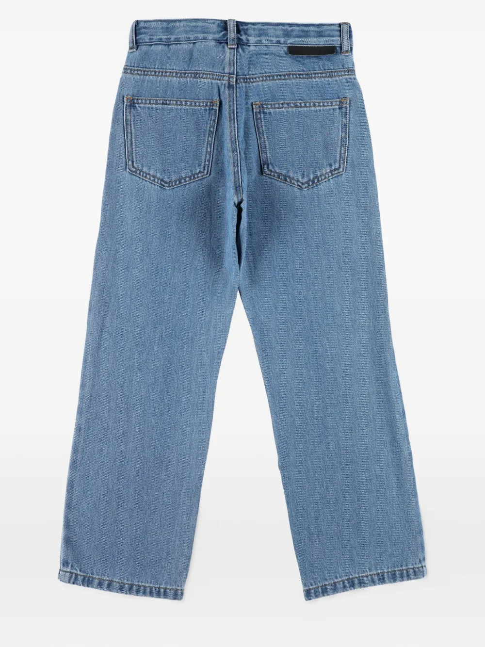 Stella McCartney Kids Jeans met logoplakkaat Blauw