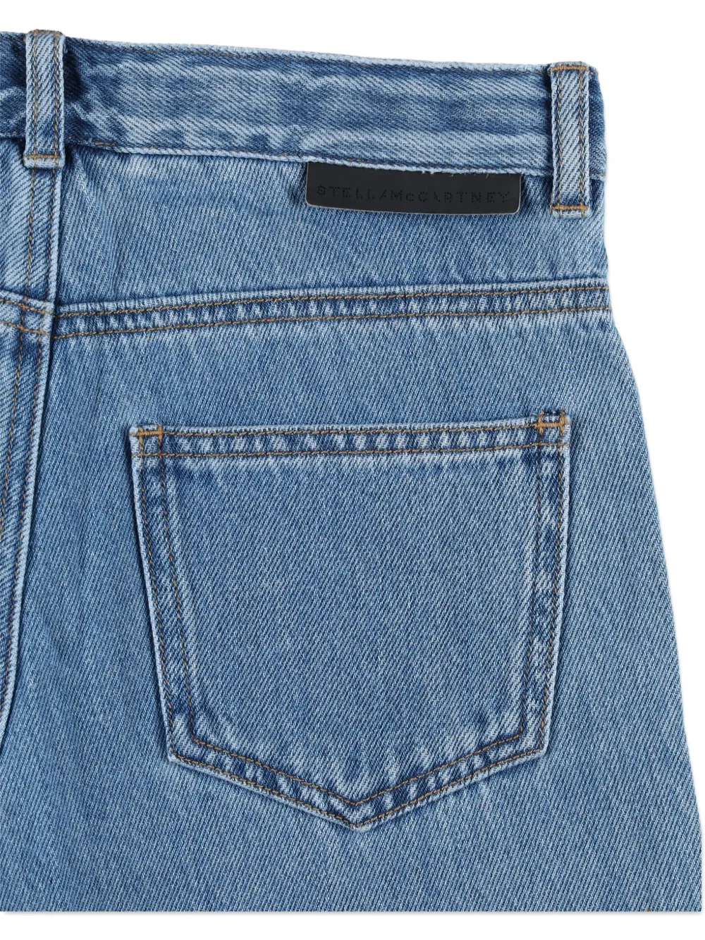 Stella McCartney Kids Jeans met logoplakkaat Blauw