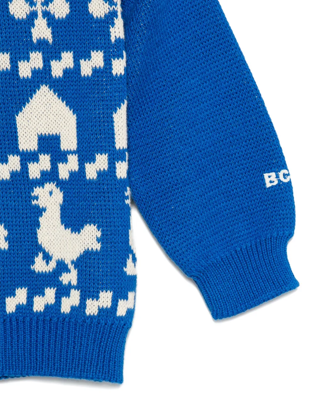 Bobo Choses Farm trui met dierenpatroon Blauw