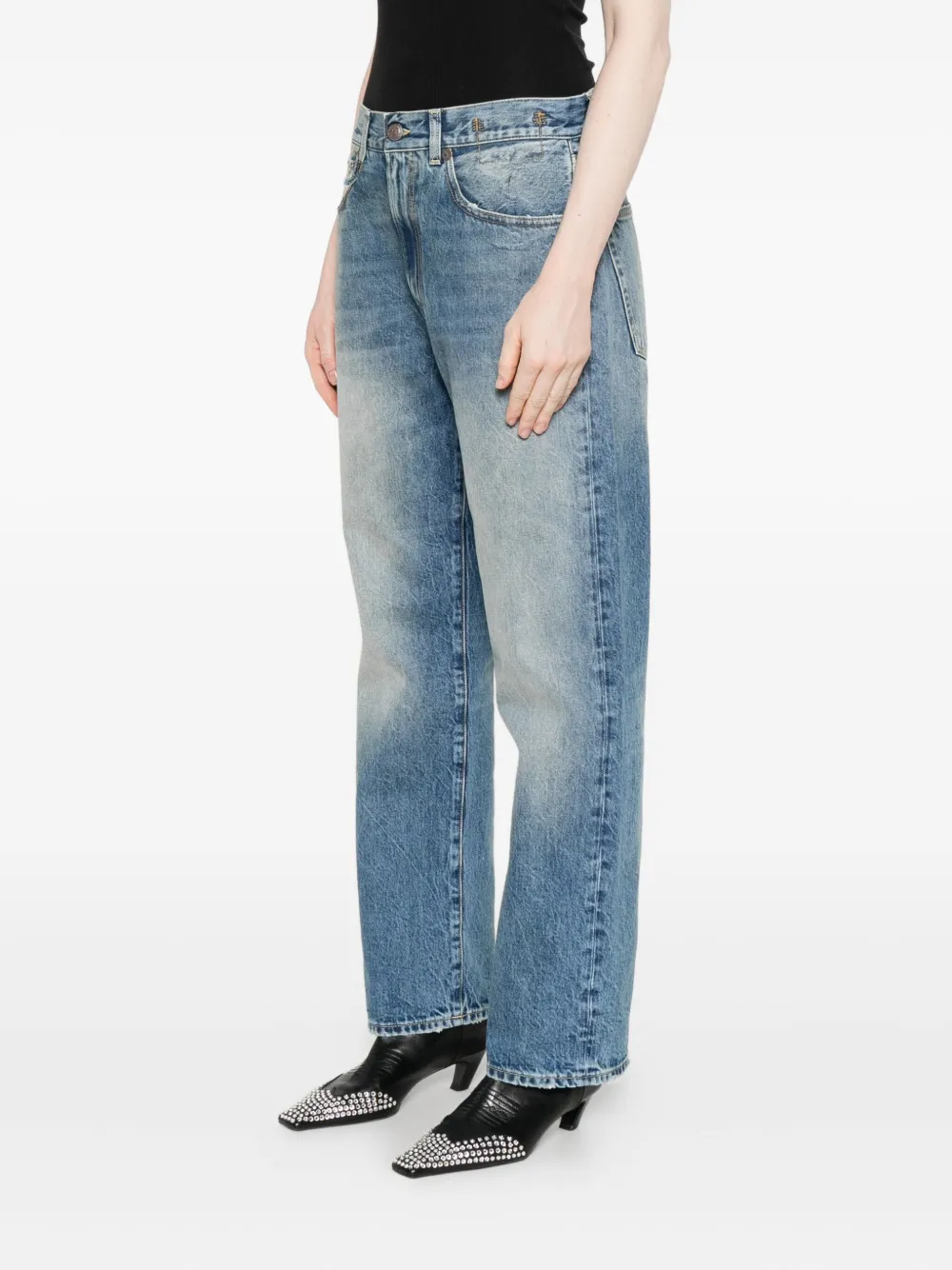 R13 Straight jeans Blauw