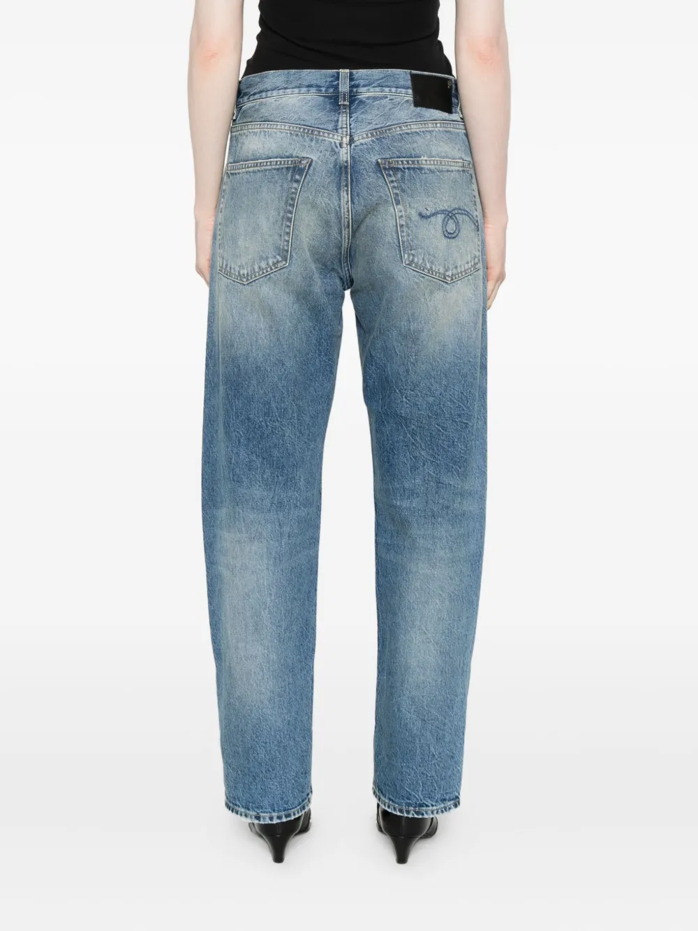 R13 Straight jeans Blauw