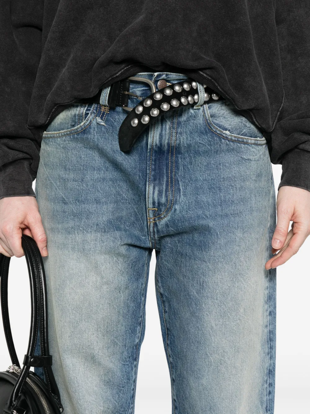 R13 Straight jeans Blauw