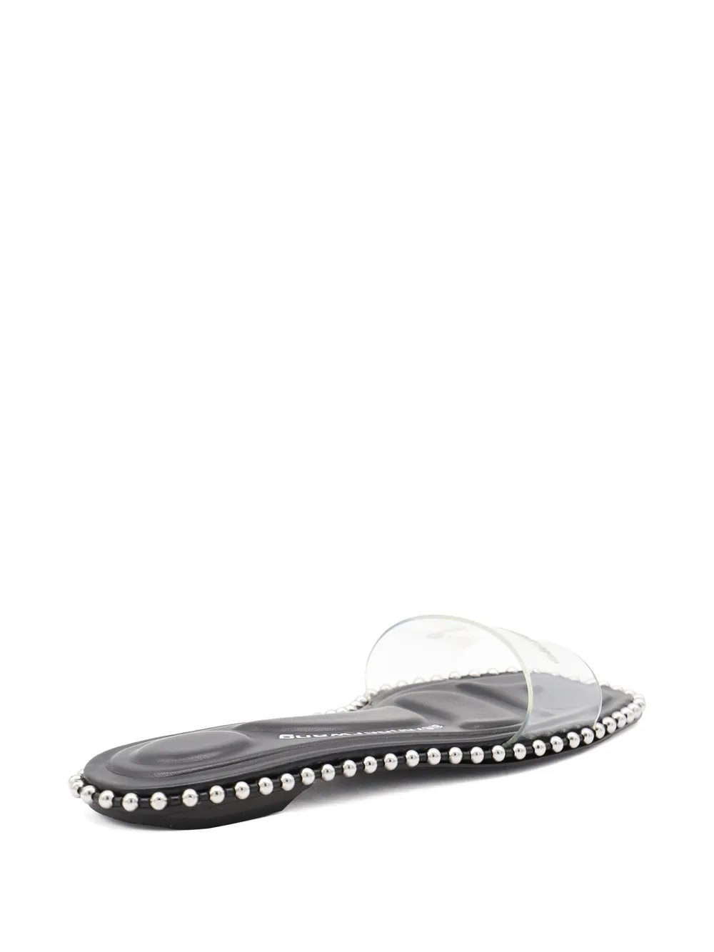Alexander Wang beaded clear-strap flats Black