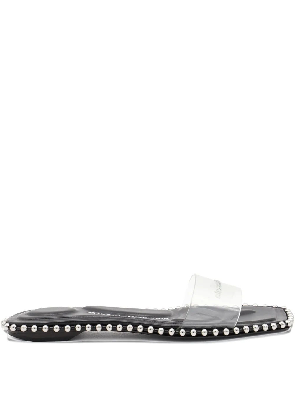 Alexander Wang beaded clear-strap flats Black