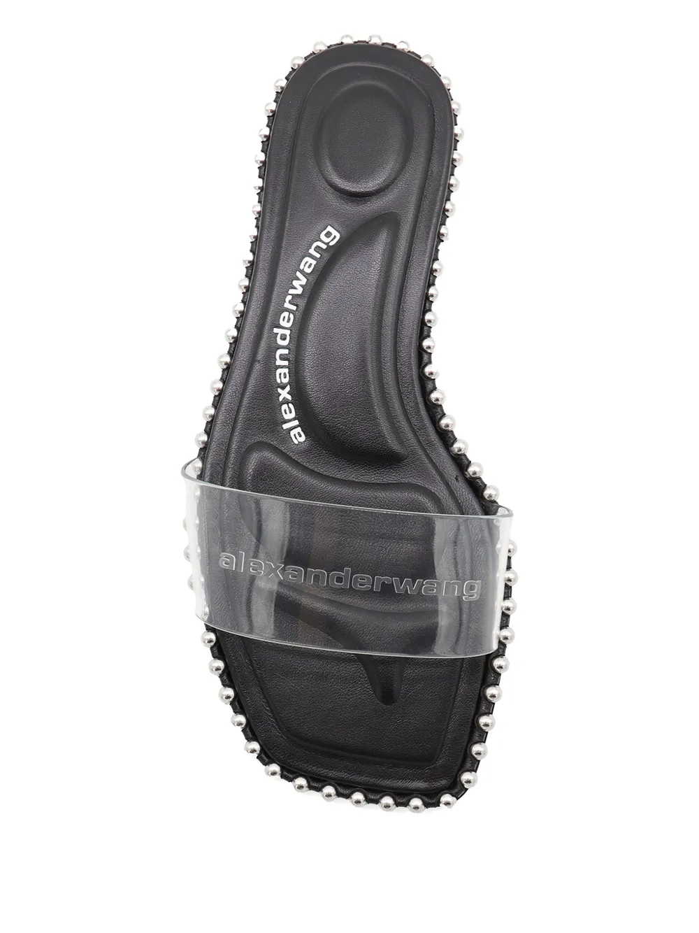 Alexander Wang beaded clear-strap flats Black