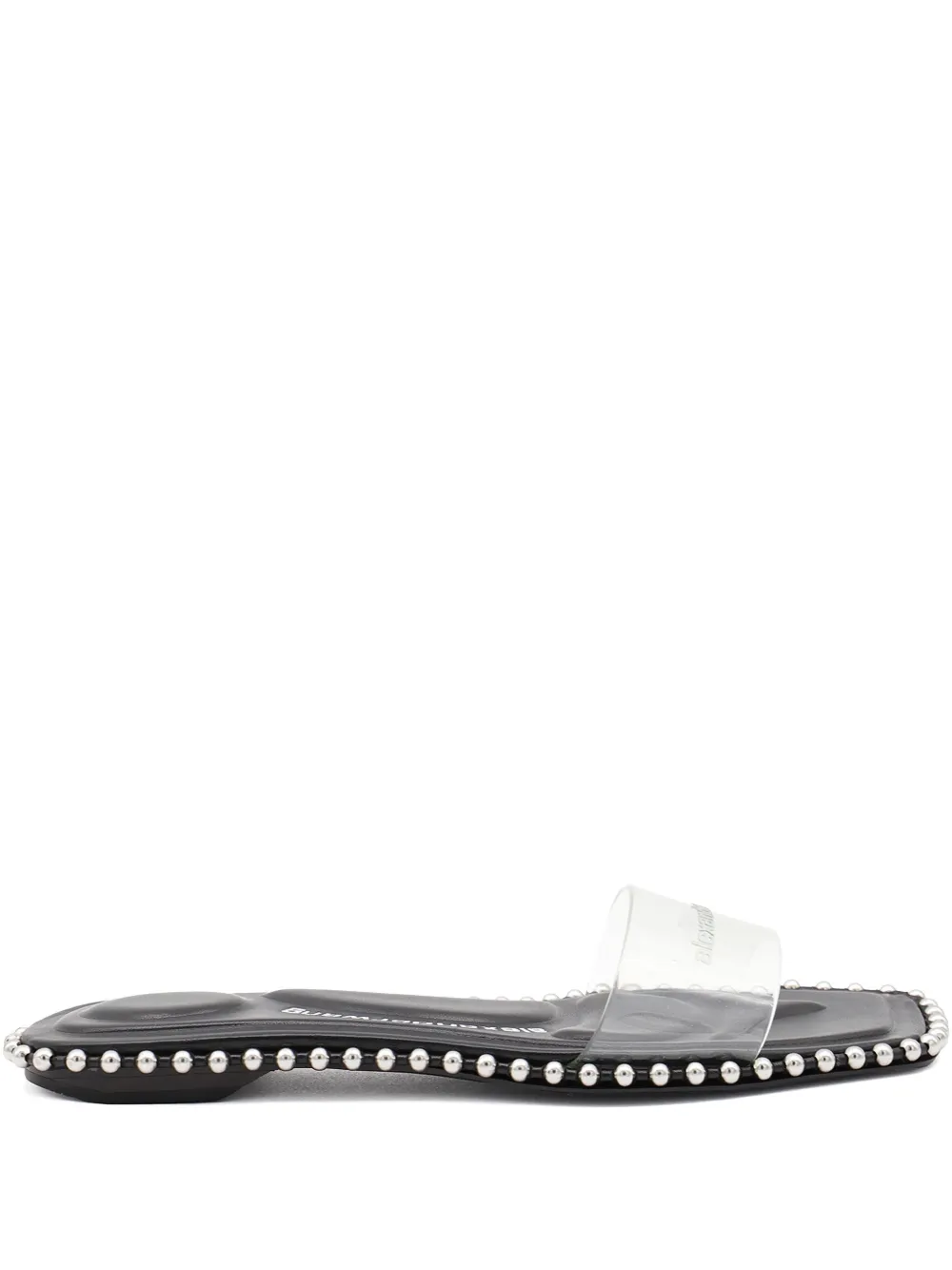 Alexander Wang beaded clear-strap flats Black