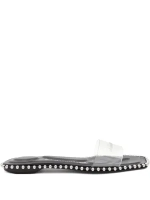 Alexander Wang ラインストーン サンダル | ブラック | FARFETCH JP