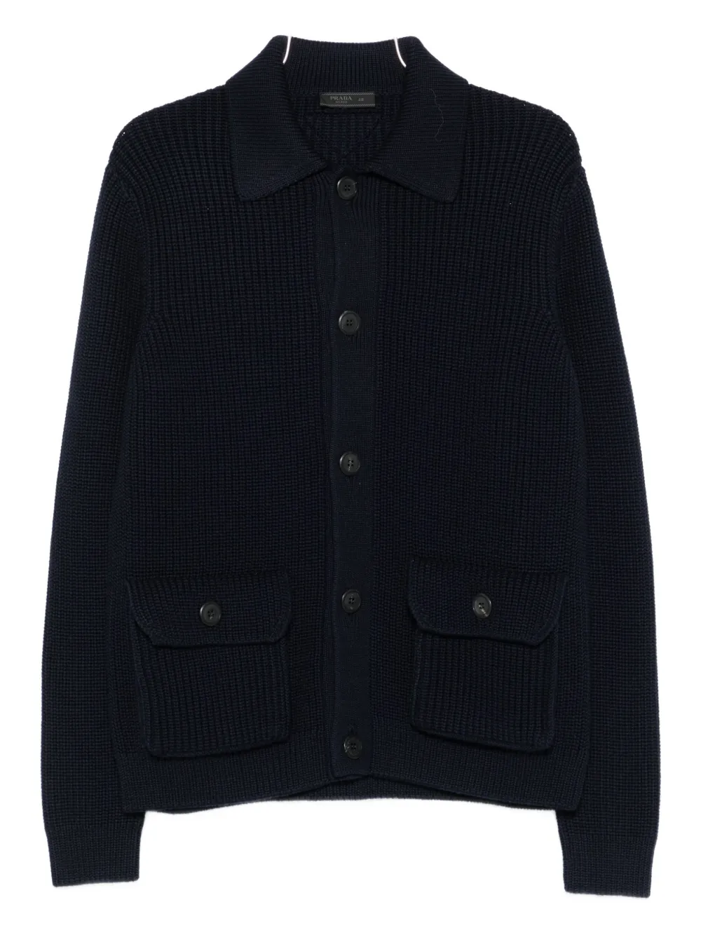Prada Vest met opgestikte zak en knopen Blauw