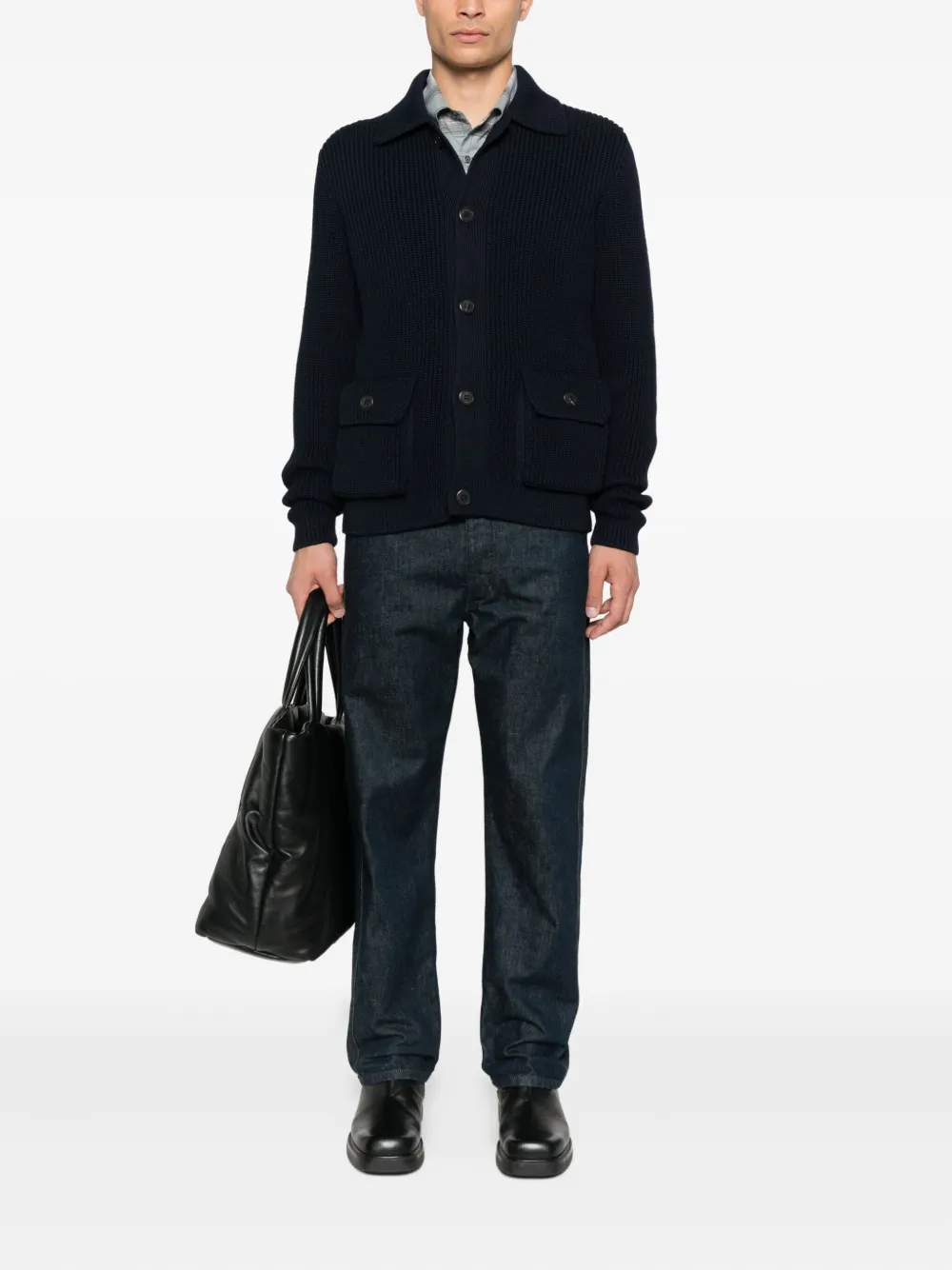 Prada Vest met opgestikte zak en knopen Blauw