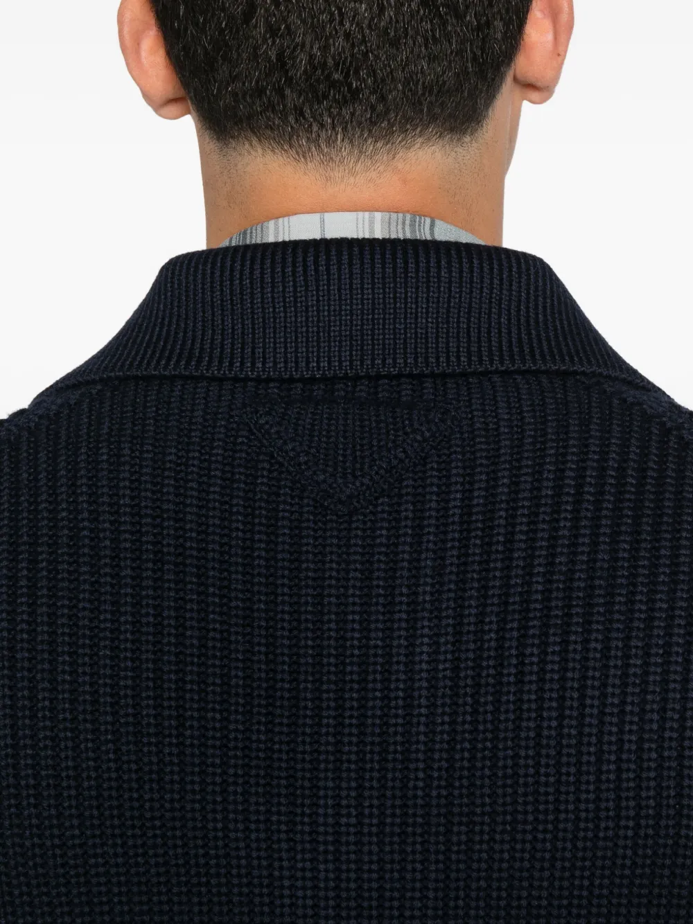 Prada Vest met opgestikte zak en knopen Blauw