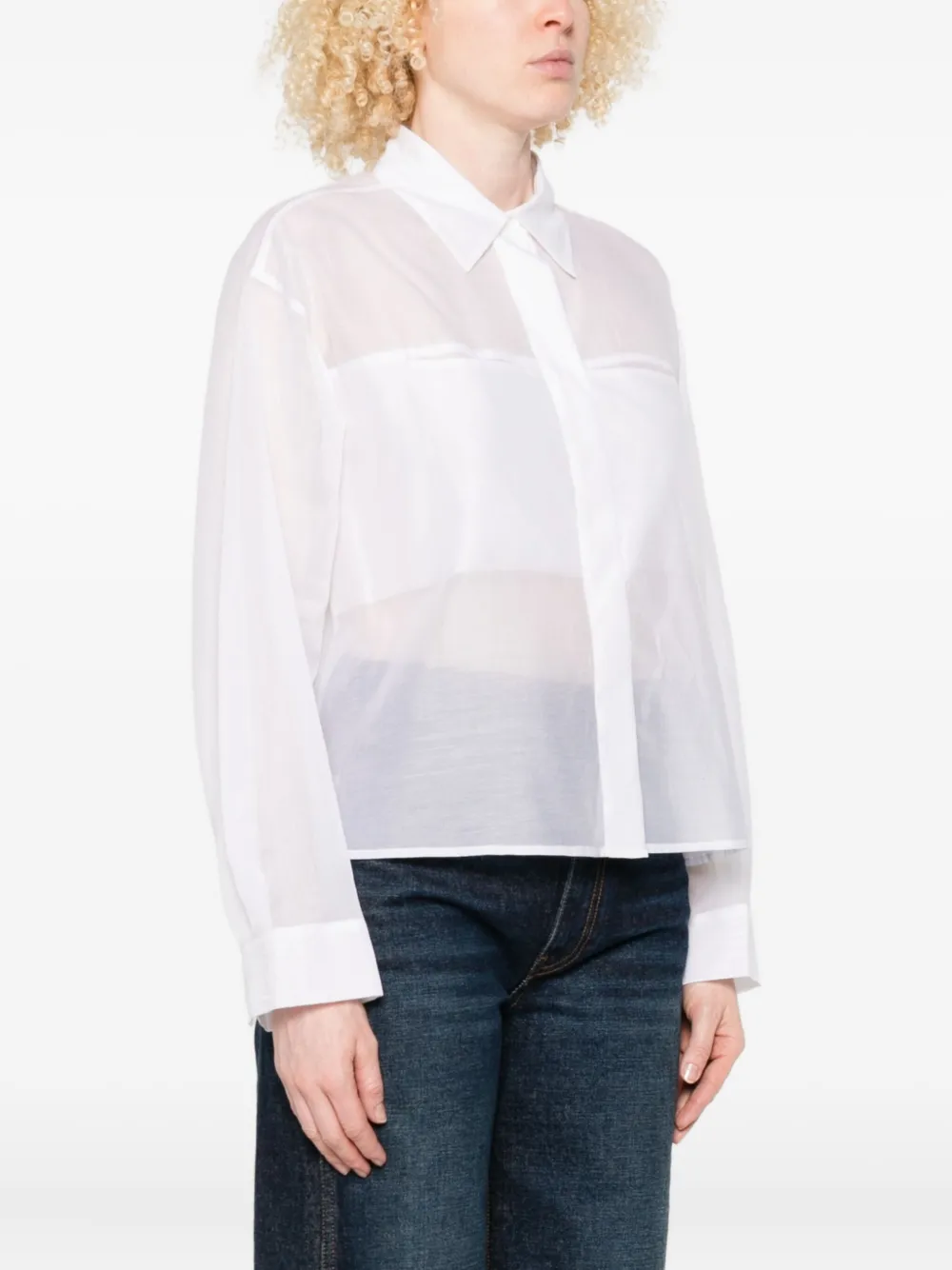 Peserico Gelaagd blouse Wit