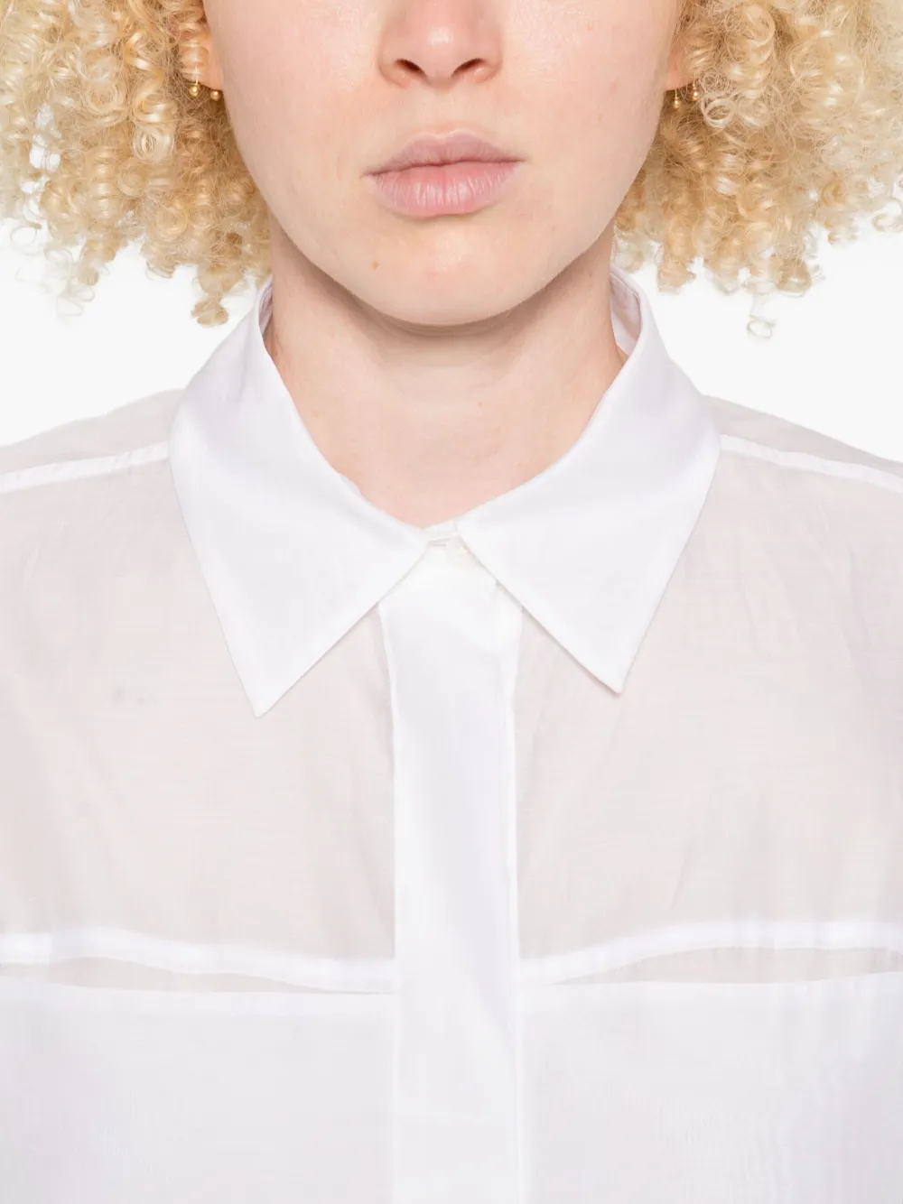 Peserico Gelaagd blouse Wit
