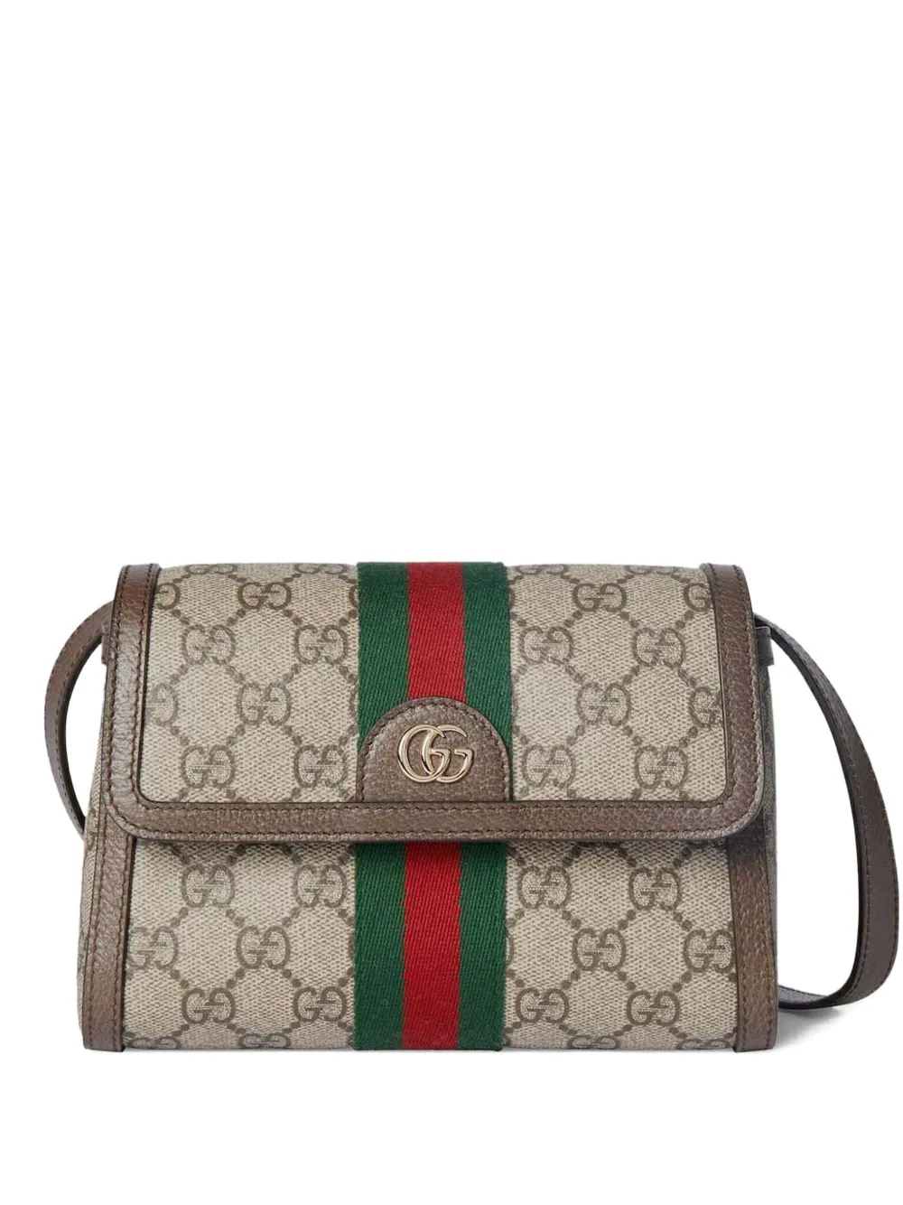 Gucci mini Ophidia shoulder bag - ブラウン Gucci mini Ophidia shoulder bag - ブラウン