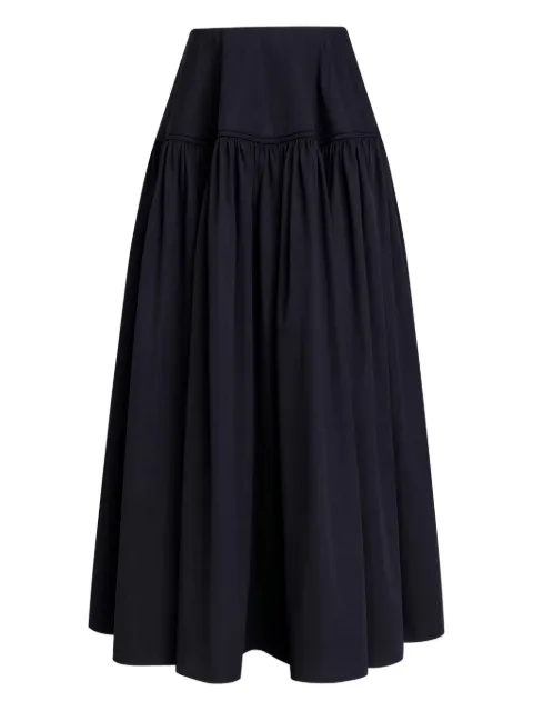 Alaïa full cotton-poplin skirt