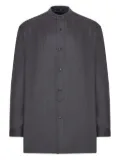 Giorgio Armani mandarin-collar wool shirt - Grey