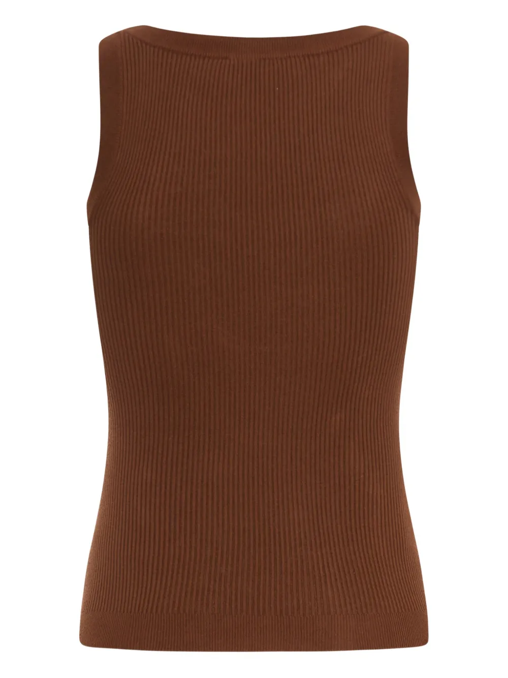 Miu ribbed cotton top Bruin