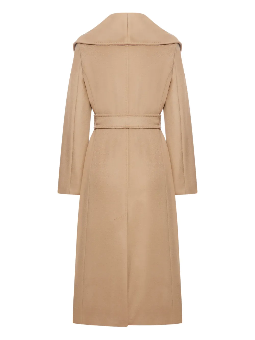 Max Mara Jas met sjaalkraag en ceintuur Bruin