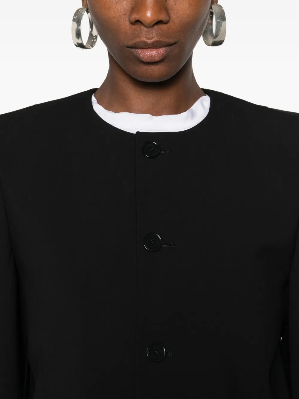 ALAINPAUL Colbert met ronde hals Zwart