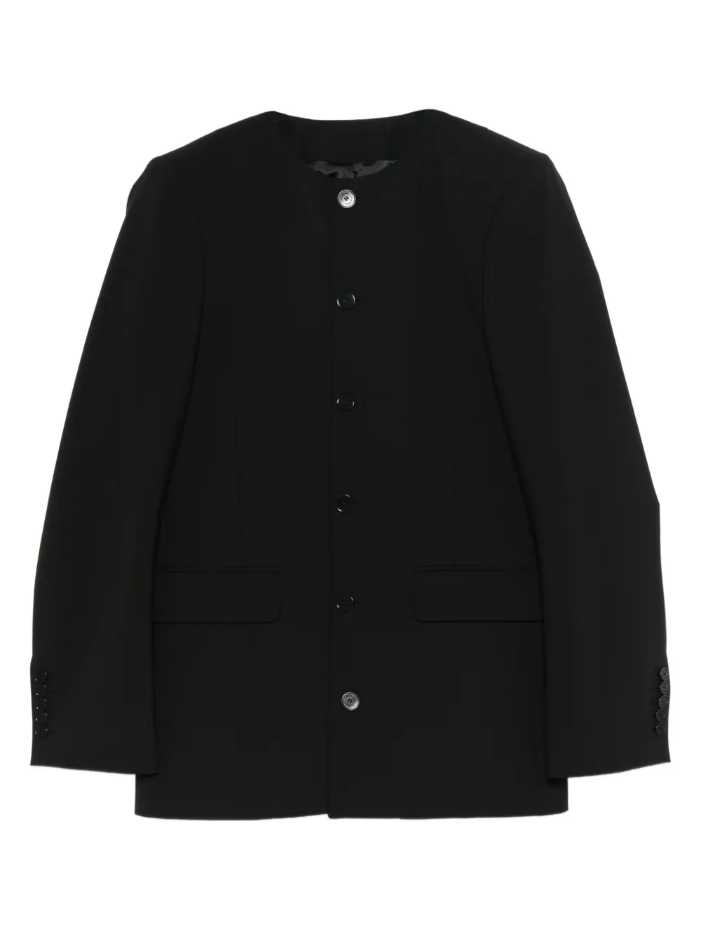 ALAINPAUL round-neck tailored jacket | Black | Image 1