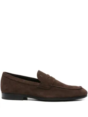 Tod's スエード ペニーローファー | ブラウン | FARFETCH JP