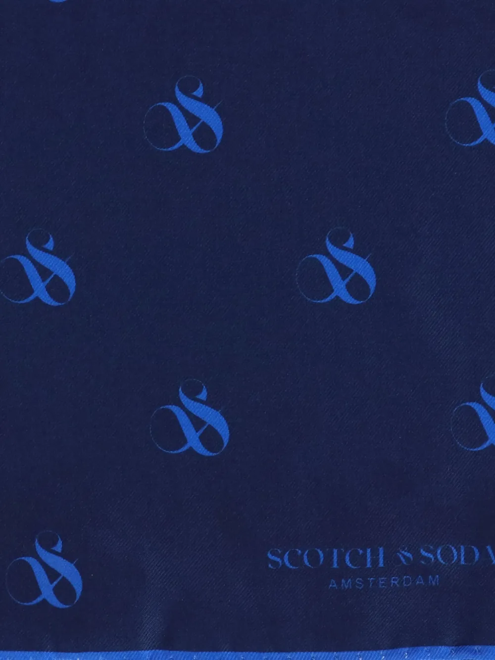 Scotch & Soda Pochet met logoprint Blauw