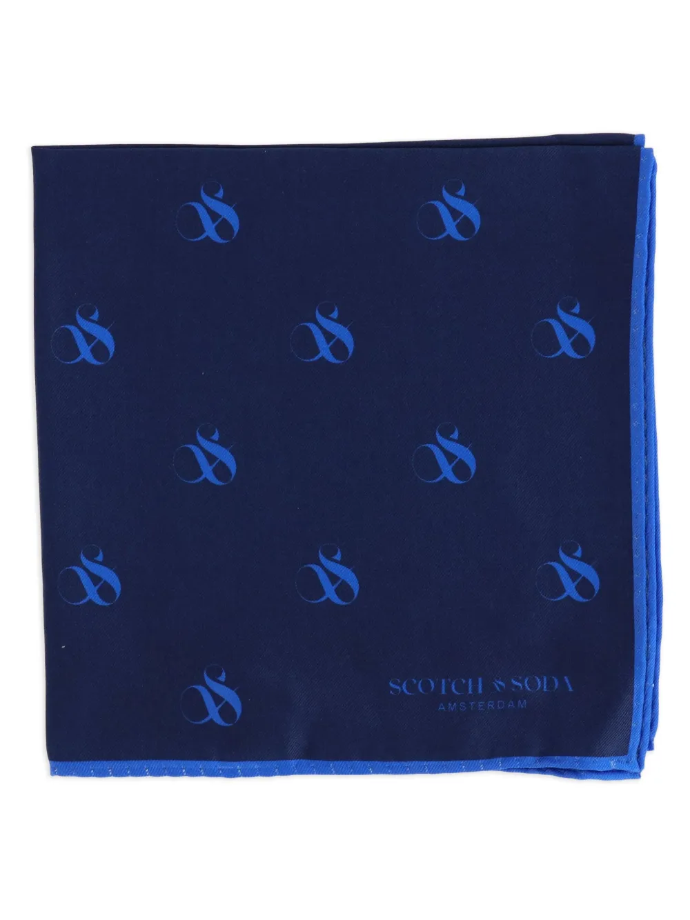 Scotch & Soda Pochet met logoprint Blauw