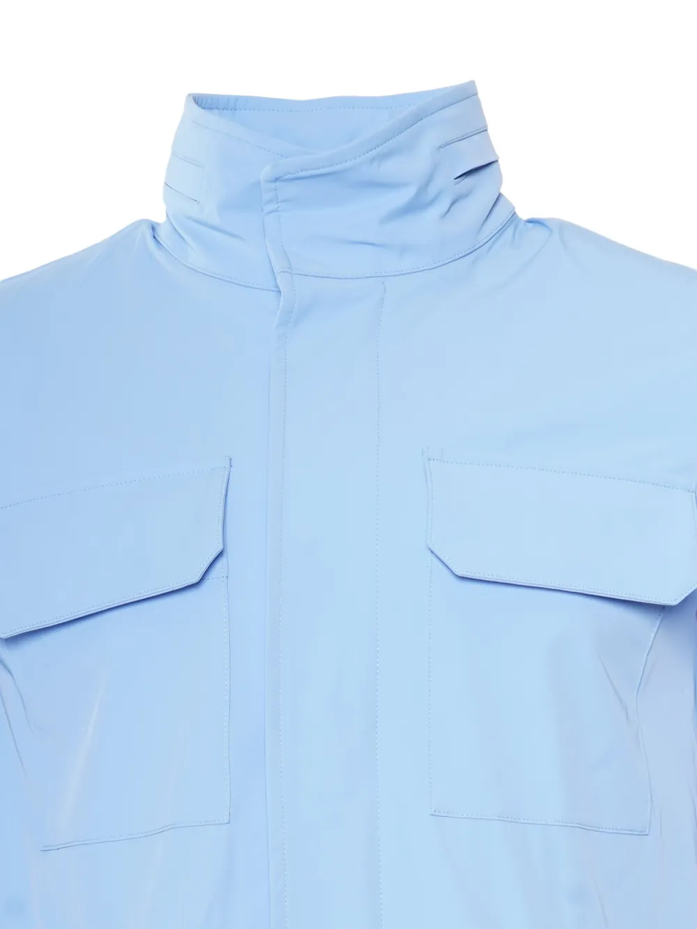 Kiton Jack met verborgen capuchon en klepzak Blauw