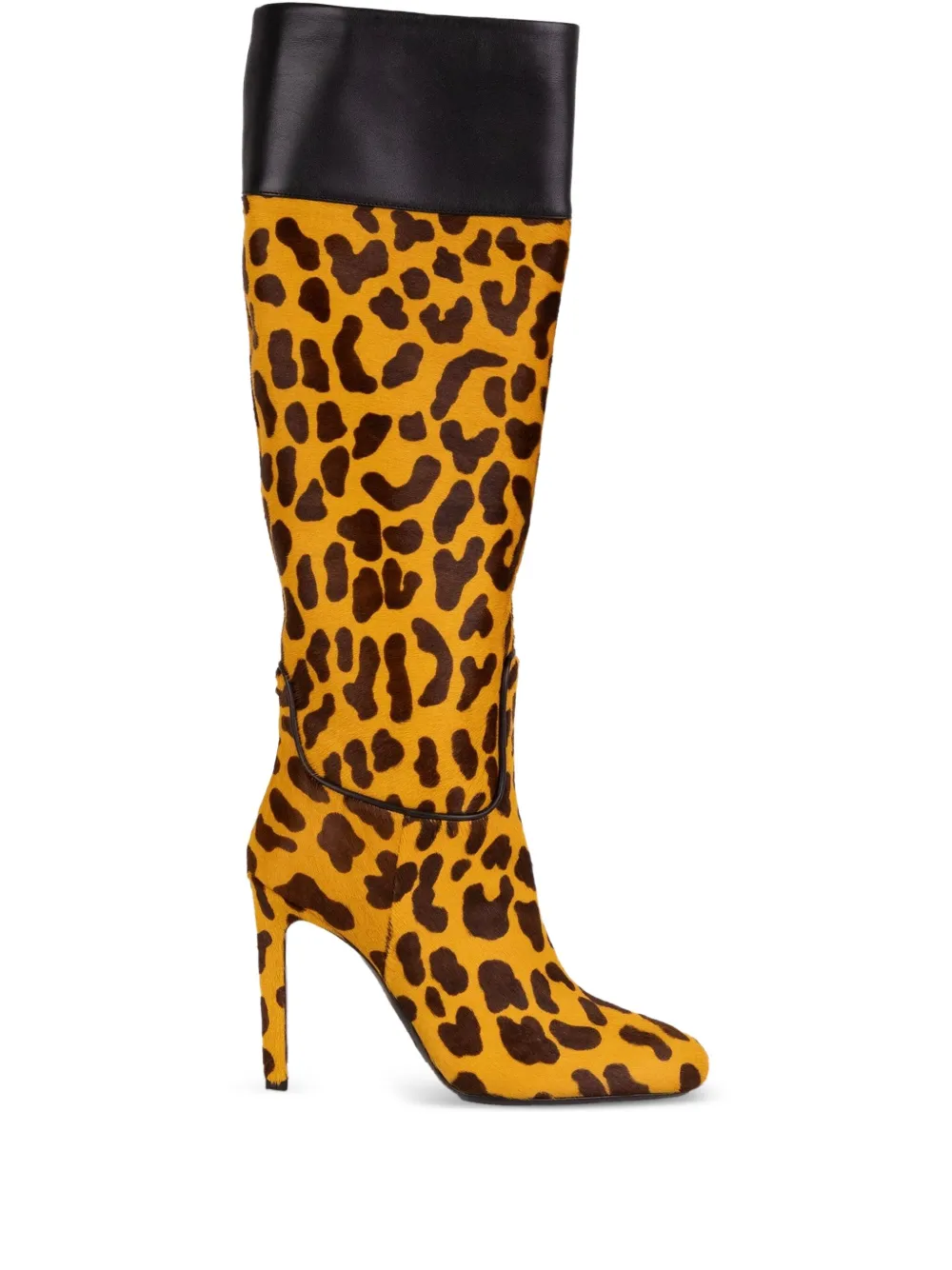 Roger Vivier leopard-print stiletto boots | Yellow | Image 1