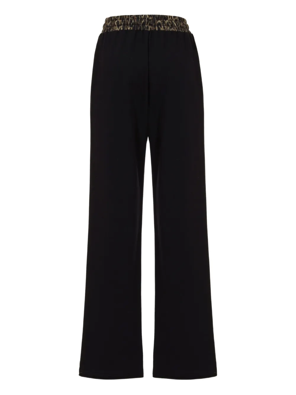 Just Cavalli leopard-waistband trousers - Zwart