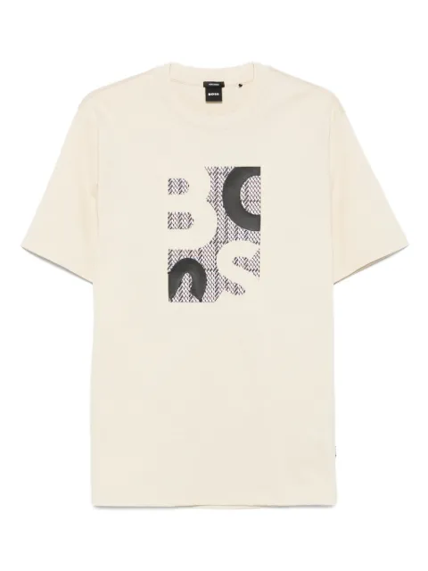 BOSS logo-pattern T-shirt