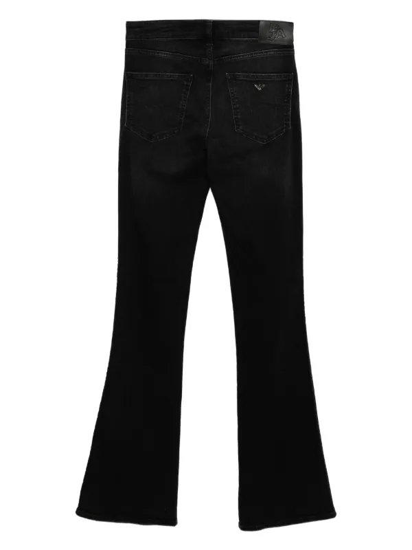 メンズ ARMANI JEANS flared denims black