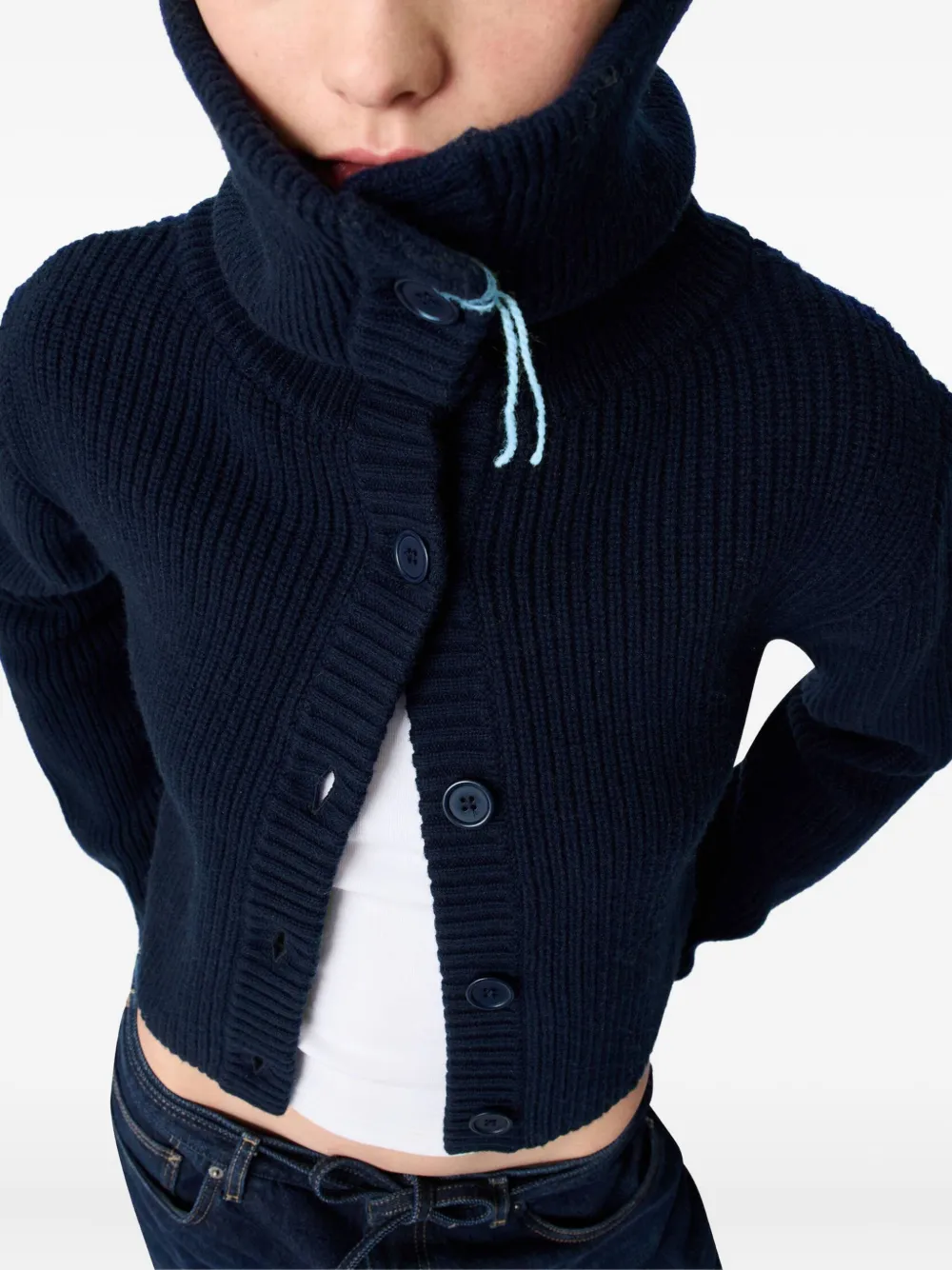 Axel Arigato Celine ribbed cardigan Blauw