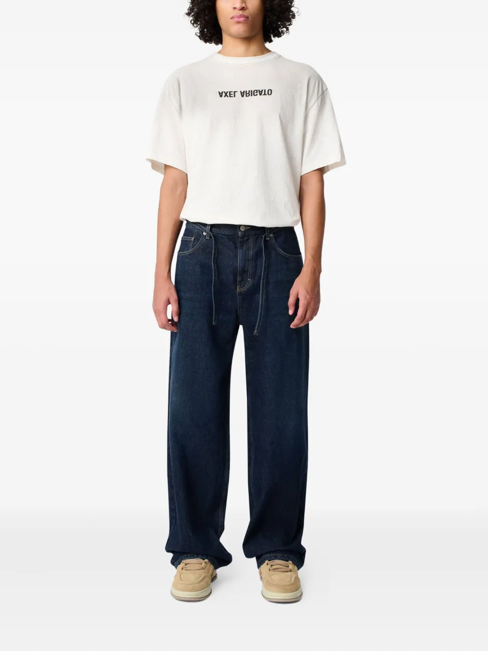 Axel Arigato jeans met trekkoordsluiting Blauw