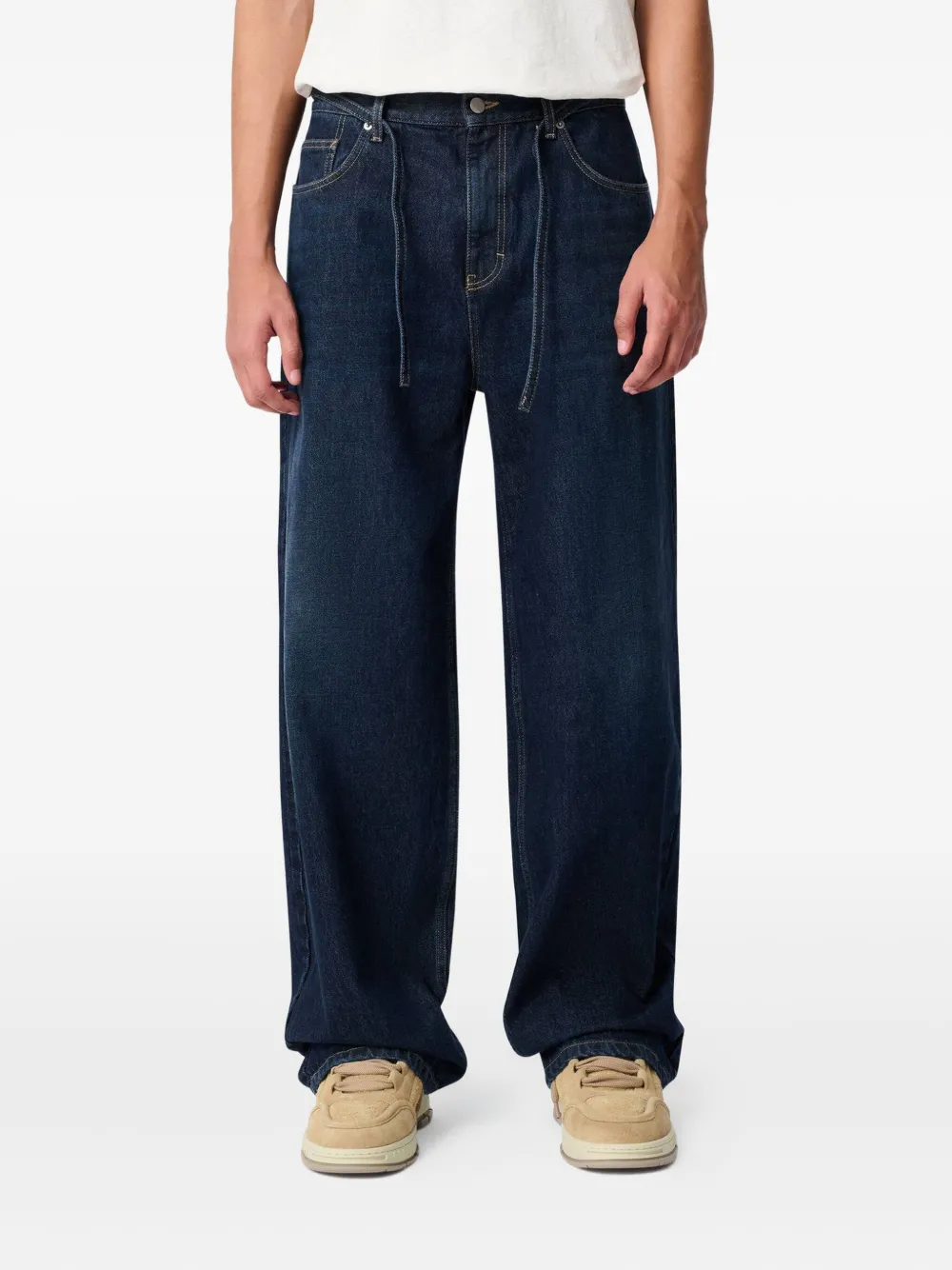 Axel Arigato jeans met trekkoordsluiting Blauw