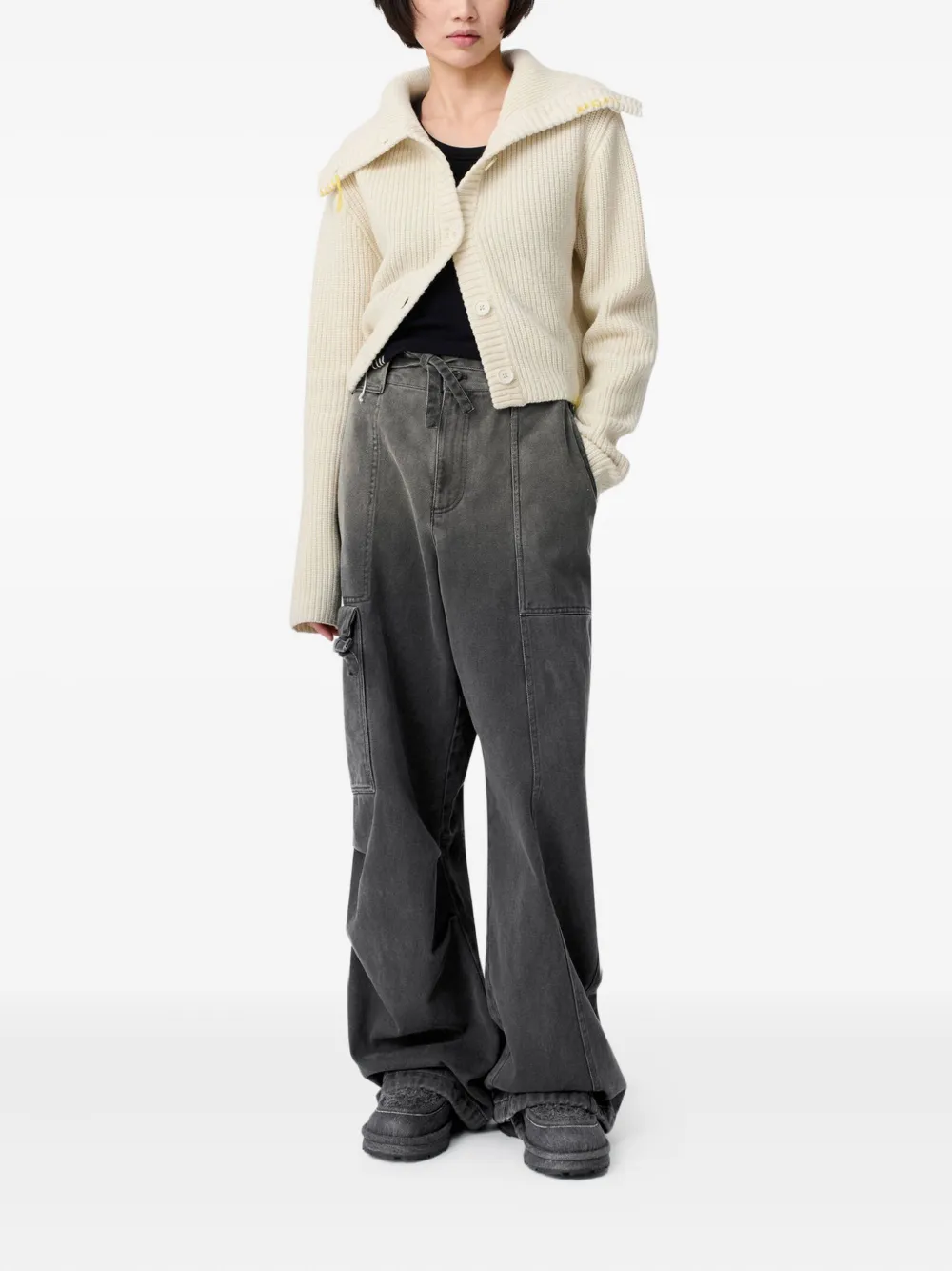 Axel Arigato Celine ribbed cardigan Beige