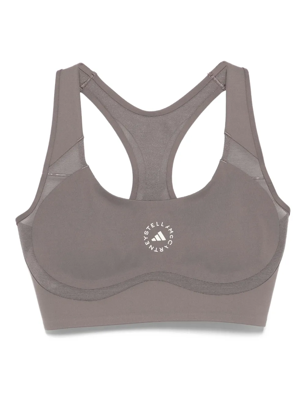 logo-print racer-back bra