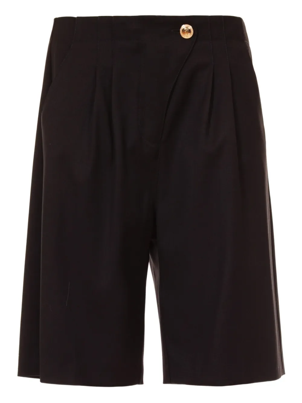 Just Cavalli Pleated Button Shorts In Black