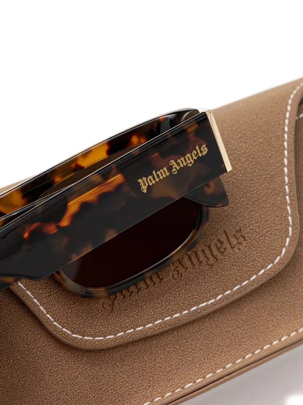 Palm Angels Eyewear Zonnebril met schildpadschild-effect Bruin